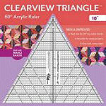Clearview Triangle 60 Degree 10in Ruler – Lavender Lime Quilts